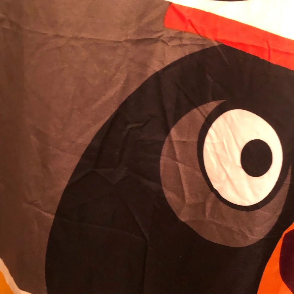 Angry Bird Graphic Red shower curtain